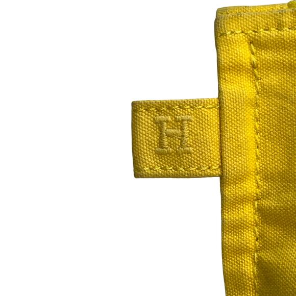 Hermès Bora Bora GM Pouch Yellow Canvas Travel Clutch Authentic Large Size - Picture 2 of 14